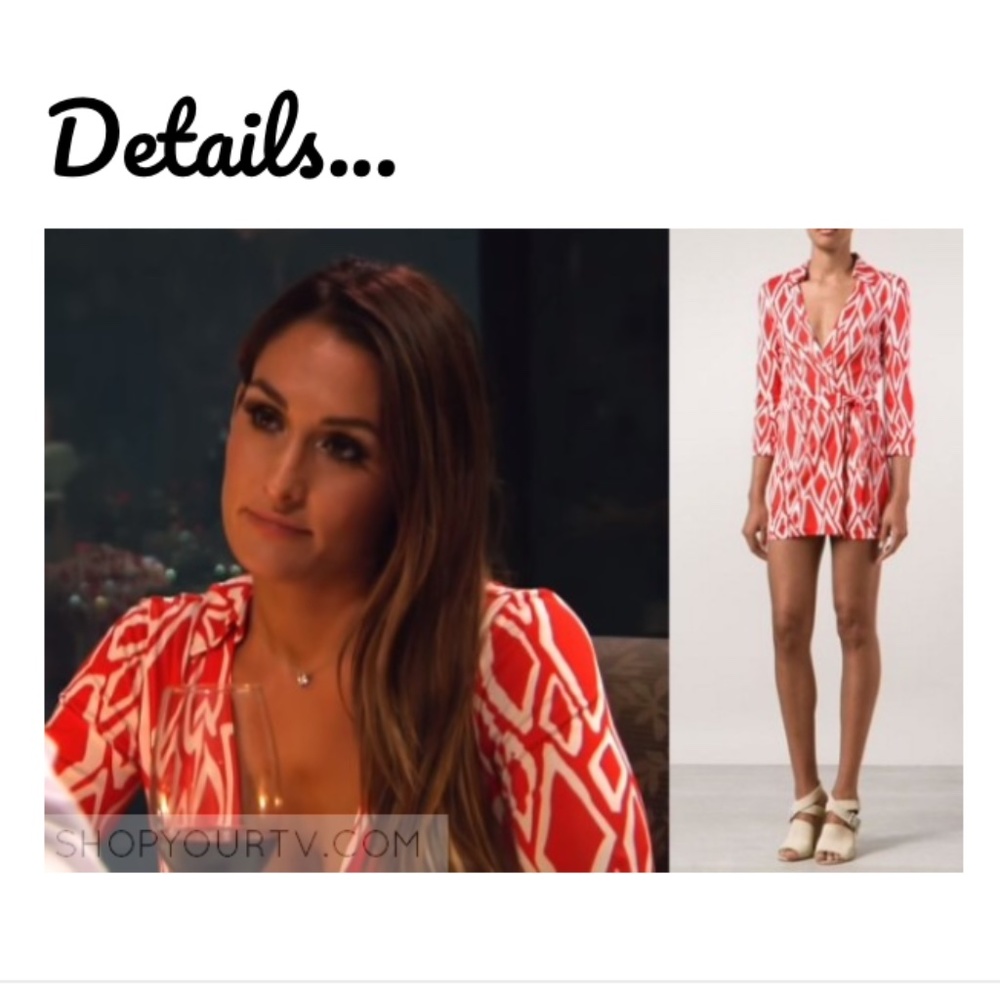 Diane Von Furstenberg Celeste Romper Size 10 -  NWT